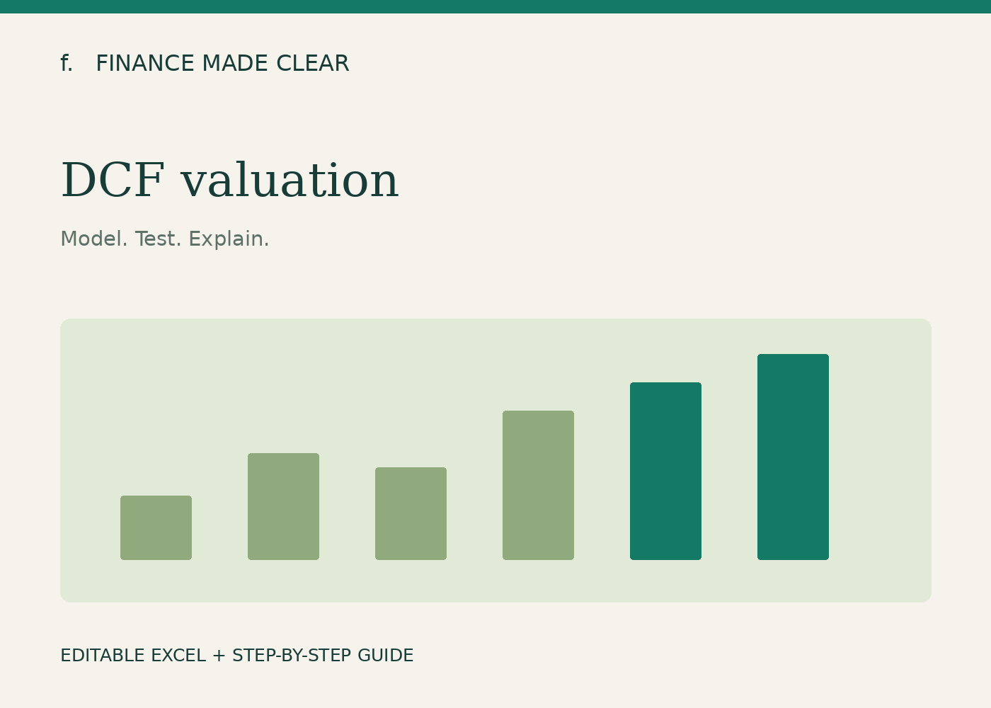 DCF Valuation Learning Pack cover